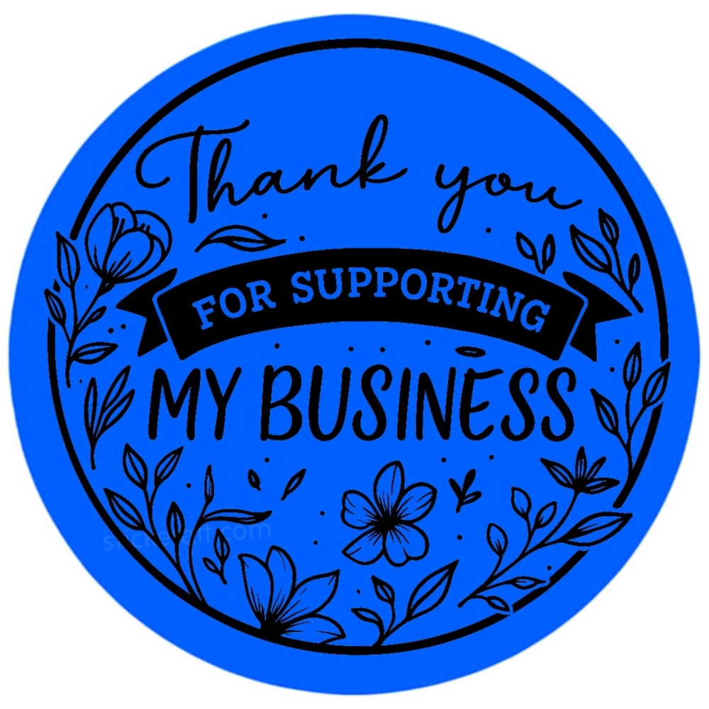 Thank You for Supporting My Business Sticker 2” | Floral Label for Packaging - Picture 6 of 14